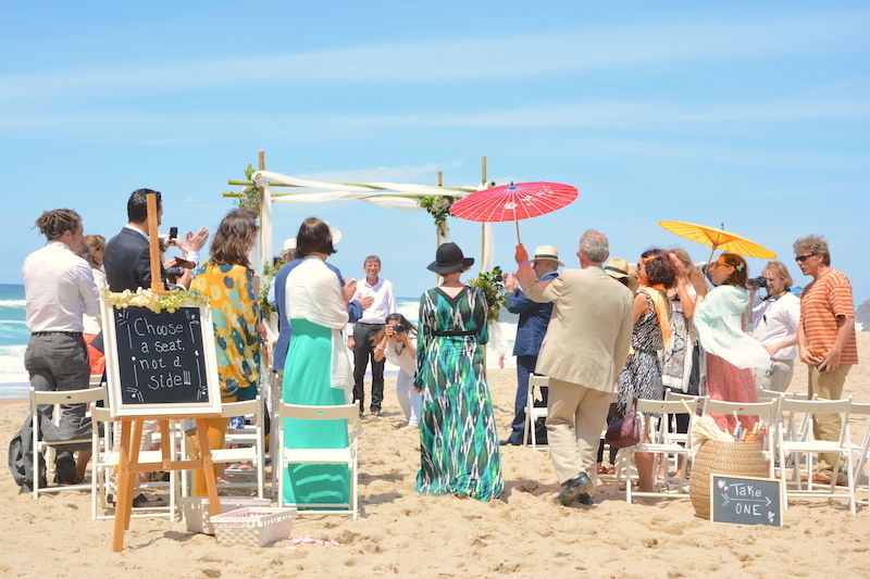 beach wedding in adraga beach