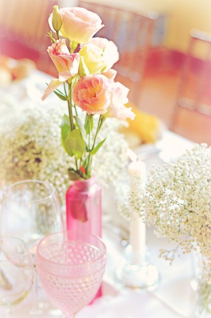 my vintage wedding in portugal wedding reception flowers