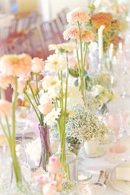 my vintage wedding in portugal wedding reception flowers